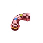 Curva in rame a pressare 90° FF acqua/gas 15mm