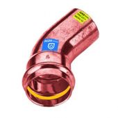 Curva in rame a pressare 45° MF acqua/gas 15mm