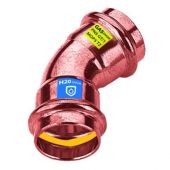 Curva in rame a pressare 45° FF acqua/gas 18mm