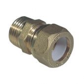 Nipple M bicono per tubo rame a stringere con ogiva Teflon 3/4 x22mm