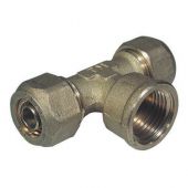 Raccordo a T femmina per tubo Cobra-Pex 3/4 x22mm