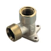 Raccordo universale curvo F con flangia G1/2"- 1/2 x16mm