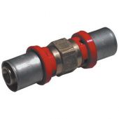 Raccordo diritto doppio 20mm conf per tubo multistrato a pressare