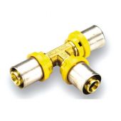 Raccordo per gas a tee 26mm per tubo multistrato