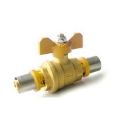 Valvola a sfera per gas con leva farfalla 16mm