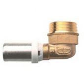 Raccordo curvo M 1"x32mm per tubo multistrato a pressare