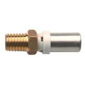 Raccordo diritto M 1/2x16mm per tubo multistrato a pressare