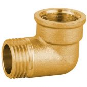 Gomito MF in ottone giallo pesante IBP 1/2"