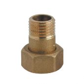 Bocchettone con o-ring e calotta 1/2" x 3/4" cromato
