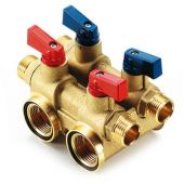 Collettore di distribuzione con chiave da 3/4 - 16mm x1/2 per ogiva Teflon 2 vie