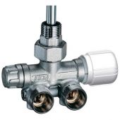 Valvola mono-bitubo termostatizzabile squadra sx con bocchettone 1/2