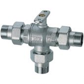 Valvola di zona a 3 vie motorizzabile con sfera by pass Far 1"