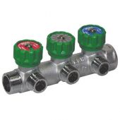 Collettore di distribuzione componibile 3 vie per collegamento tubo multistrato Far 3/4 x 1/2