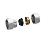 Raccordo adattatore cromato per tubo rame 3/4" x18mm