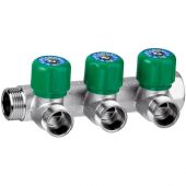 Collettore di distribuzione 3 derivazioni MF regolabili 3/4"