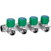 Collettore di distribuzione 4 derivazioni regolabili 3/4"