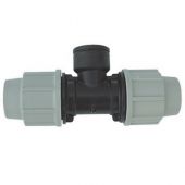 Tee a 90° F 1"1/4 x40mm per tubi in polietilene