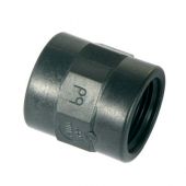Manicotto in PP nero 1/2" per tubi in polipropilene Bucchi