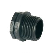 Bussola di riduzione in PP nero 1" x 3/4" per tubi in polipropilene Bucchi