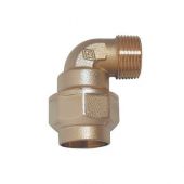 Raccordo a gomito M in ottone Bugatti 1"1/4 x40mm per tubi in polietilene
