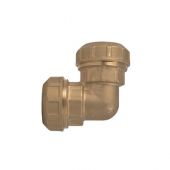 Raccordo a gomito doppio ottone Itap 32mm per tubi in polietilene