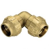 Raccordo curvo doppio in ottone Tiemme 20mm per tubi in polietilene