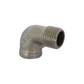 Gomito a 90° MF in acciaio inox 3/8"