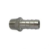 Raccordo portagomma maschio in acciaio inox 3/8"
