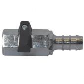 Valvola a sfera mini F con portagomma e leva 3/8