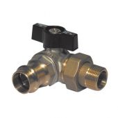 Valvola a sfera attacco a pressare/collettore dx 3/4 x 22mm