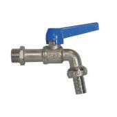 Rubinetto a sfera curvo con portagomma Eko-Lux 1"