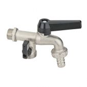 Rubinetto portagomma duplex leva in alluminio 1/2'' DN 10 PN 16