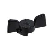 Farfalla in alluminio nera per valvole e rubinetti Bugatti 3/4"