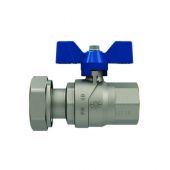 Valvola a sfera con farfalla Evolution F/dado girevole 1/2 x 3/4