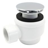 Piletta sifoide per doccia attacco universale cromata piastra abs 40mm 60 foro piccolo