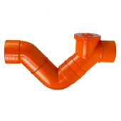Sifone Firenze orizzontale 1 tappo 200mm per tubi di scarico