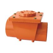Valvola antiriflusso in PVC rosso 100mm per tubi di scarico