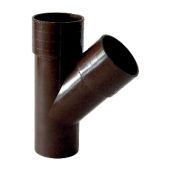 Derivazione 45° x 80mm marrone per tubi di scarico pluviale