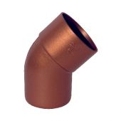 Curva 45° x 80mm rame rosso per tubi di scarico pluviale