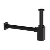 Sifone d'arredo quadro 1" 1/4 nero opaco