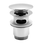 Piletta click-clack per lavabo tappo tondo con troppo pieno Lux 1" 1/4