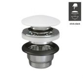 Piletta per lavabo click clack Feeling senza troppo pieno tappo grigio opaco