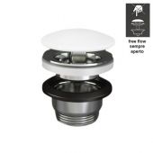 Piletta per lavabo Feeling senza troppo pieno tappo bianco opaco