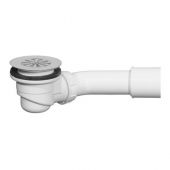 Piletta per piatto doccia uscita orientabile 40/50mm con griglia inox 85mm senza curva