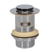 Piletta in ottone per lavabo click-clack con troppo pieno 1"1/4