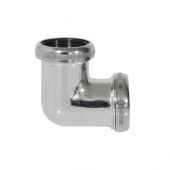 Raccordo 90° cromato con 2 ghiere 1"1/4 x 32mm per cannette sottolavabo