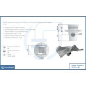 Set per doccia a pavimento "Gully Q" con griglia e foglio Tea 1500x1800mm