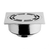 Piletta pavimento ottone con griglia quadra 1" 1/4