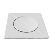 Piastra quadra in acciaio con coperchio per griglia pozzetti 200x130mm