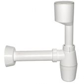 Sifone a bottiglia per orinatoio bianco 40x230mm